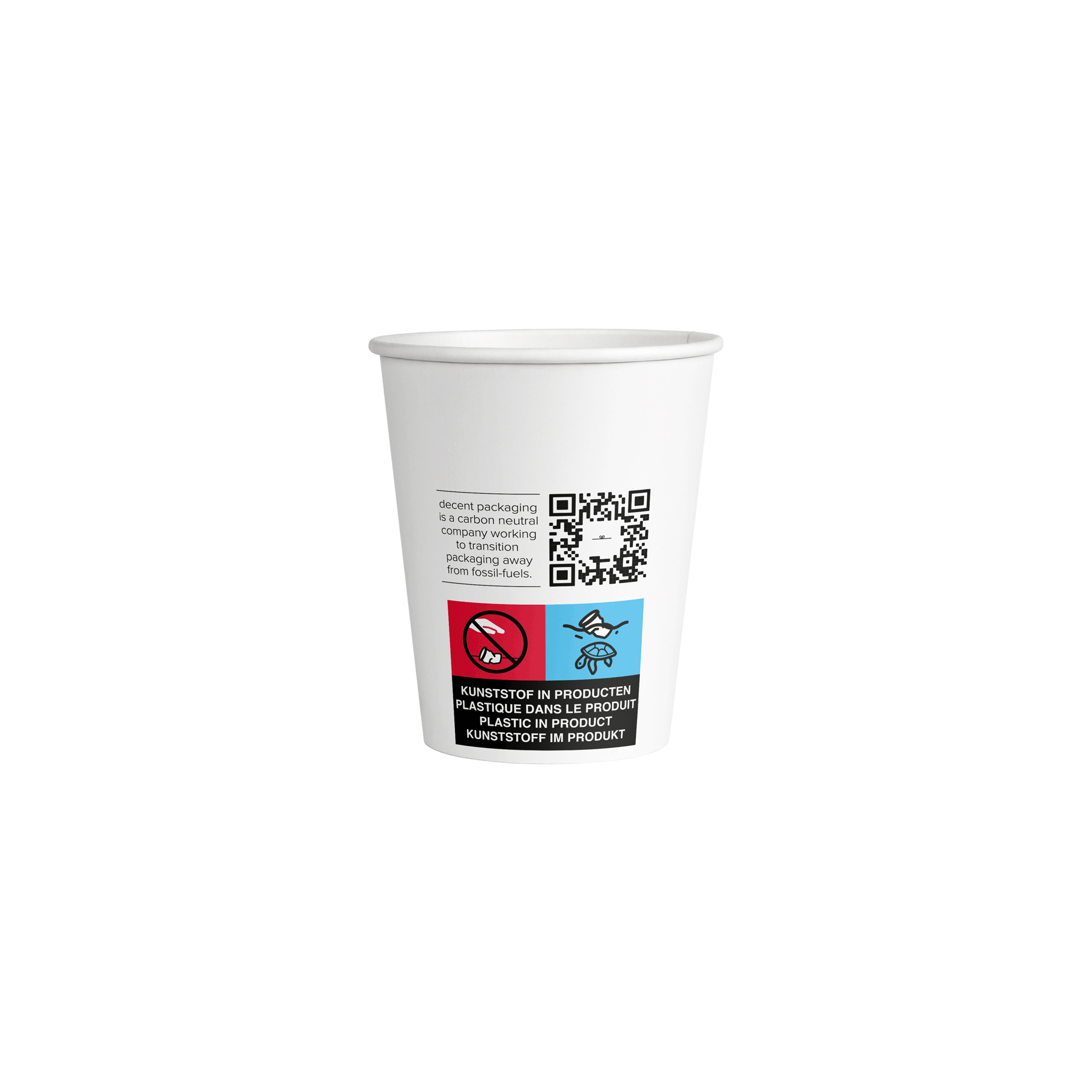 decent Hot Cup - Single Wall Aqueous - White