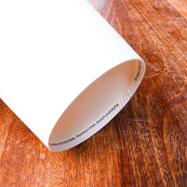 decent Hot Cup - Single Wall Aqueous - White