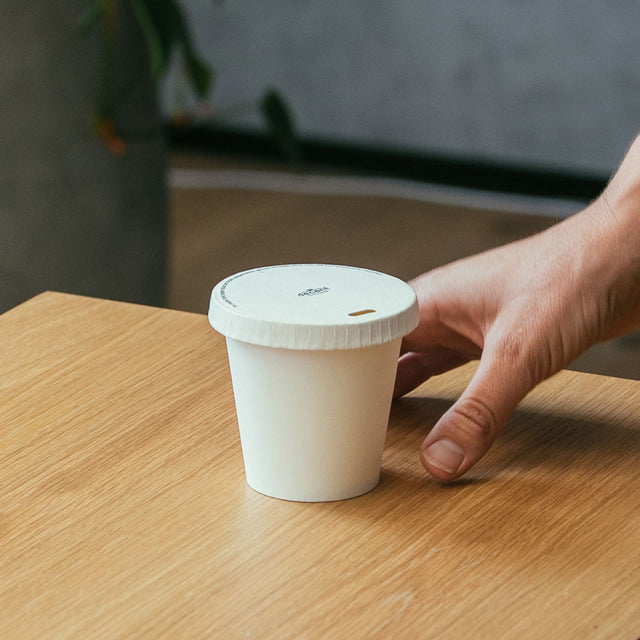 decent Hot Cup Paper Lid - White