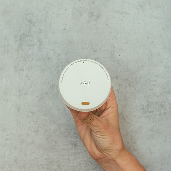 decent Hot Cup Paper Lid - White