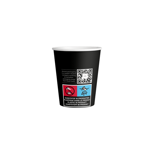 decent Hot Cup - Single Wall Aqueous - Black