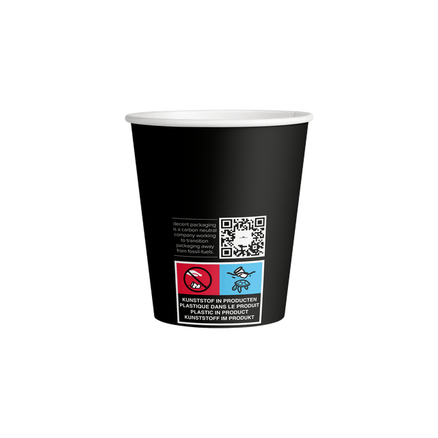 decent Hot Cup - Single Wall Aqueous - Black