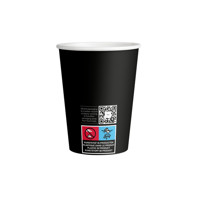 decent Hot Cup - Single Wall Aqueous - Black