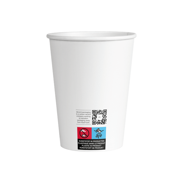 decent Hot Cup - Single Wall Aqueous - White