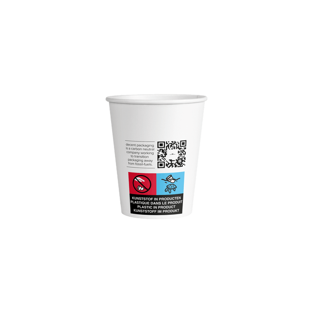 decent Hot Cup - Single Wall Aqueous - White