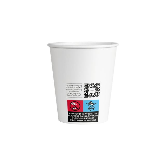 decent Hot Cup - Single Wall Aqueous - White
