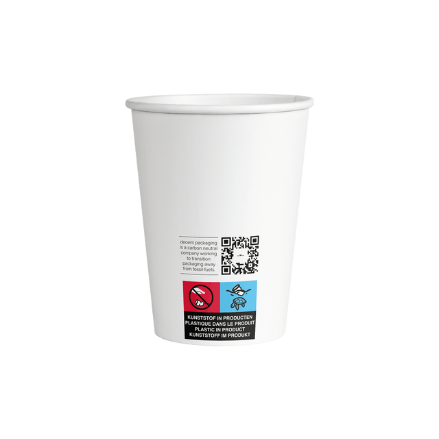 decent Hot Cup - Single Wall Aqueous - White