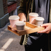 splittable carrier tray with 4 coffees