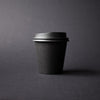 6oz Single Walled Black Hot Cup with black lid