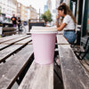 Light Pink Single Walled Hot Cup with white lid